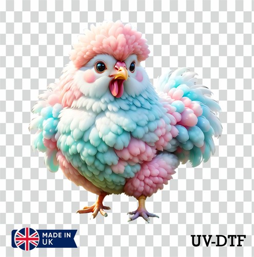 Fluffy cartoon chicken - fluffy,