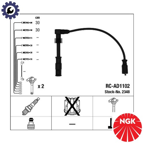 Ignition cable kit 2348 for - 2348, vw