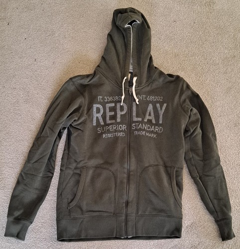 Replay men hoodie green - men's,