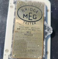 electrical tester resistance bridge megger evershed ohm meter industrial vintage