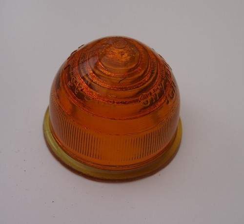 Indicator glass amber lens - glass,