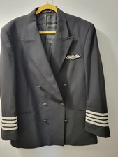 Airline Pilot Uniform Jacket, Wool, Made In England  4 Stripes