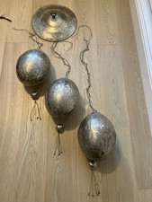 Vintage moroccan brass pendant - brass,