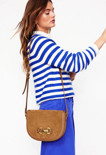 Boden brown leather suade - leather,