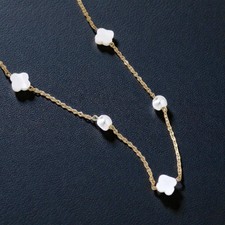 18k Gold Plated Pearl & Mother