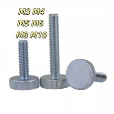 Knurled Thumb Screws Flat Zinc