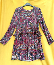 I Love Girlswear Age 13 Years Black Pink Mix Ditsy Floral Long Sleeve Dress