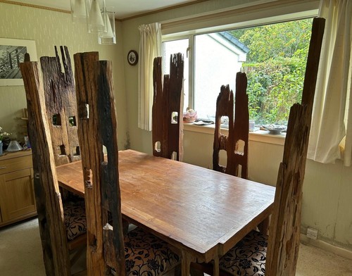 Unique dining table and - , chairs