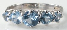 9CT 9K WHITE GOLD AQUAMARINE