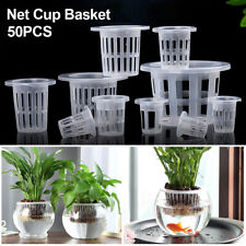 50Pcs Hydroponic Mesh Pot Net Cup Basket Aeroponic Planting Grow Clone Soilless