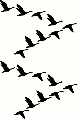 Flying geese skein stickers - skein,