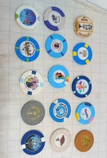 15 x Las Vegas Casino $1 Chips Vintage RARE 1990s