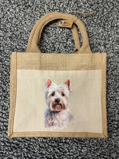 Westie  Printed Jute Pocket
