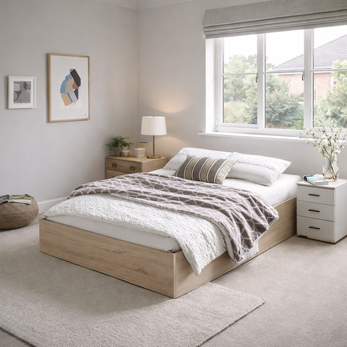 Bed frame double ottoman 4ft6 - bed,