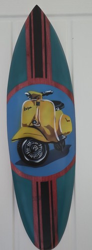Vespa yellow retro - yellow,
