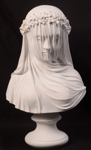 Veiled lady bust - veiled,