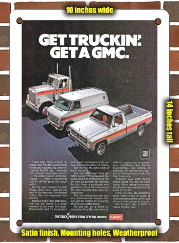 Metal sign 1977 gmc - 1977, general