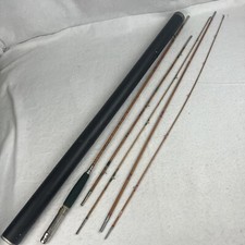 H.F. Wilcox Brooks 8'0", Bamboo Fly Rod Vintage Antique Extra Top 2 Pieces Case