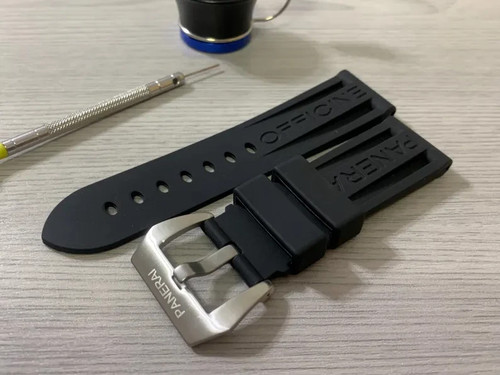 22mm panerai black - 22mm, rubber