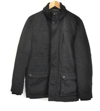 Debenhams Designer Jeff Banks Men's Black Quilted Lining Winter Coat Size M