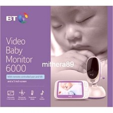 BT 6000 Digital VIDEO BABY MONITOR 5" COLOUR Screen ZOOM PAN TILT Camera Cam VFC