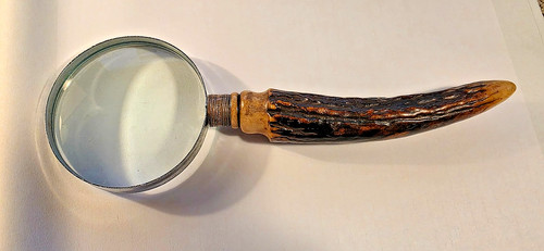 Vintage magnifying glass with - vintage,