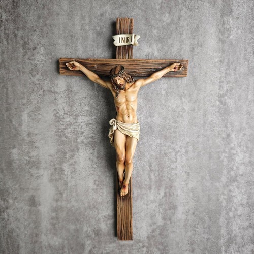 High catholic crucifix - 10"high,