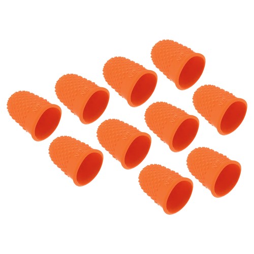 10pc rubber finger tips - rubber, thumb