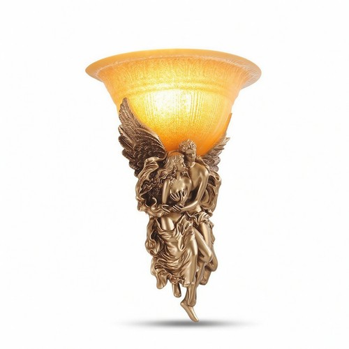 Angel sconce with - with, shade