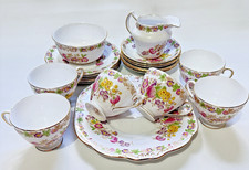 Collingwoods Mayfair Tea Service x6 Trio + Cake Plate + Milk Jug & Sugar Bowl