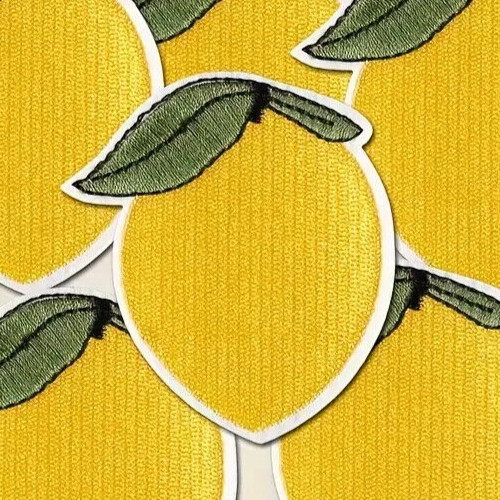 Lemon patch iron sew - lemon,