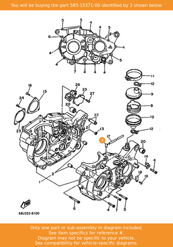Yamaha breather 583 15371 - yamaha, breather,