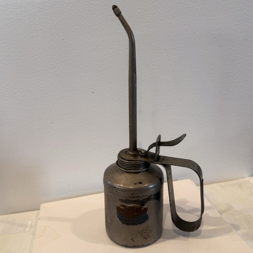 Vintage metal oil can pump - vintage,