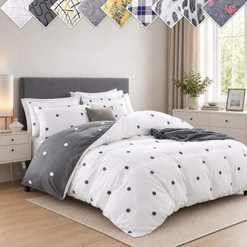 Reversible duvet cover quilt - cover,