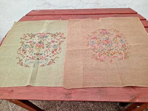Two vintage trammed tapestry - trammed,