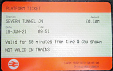 SEVERN TUNNEL JUNCTION -  British Railway PLATFORM TICKET - Window 30