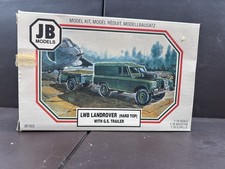 JB Models Plastic Construction Kit LWB Land Rover with GS Trailer 1:76 Scale