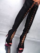 Diamantique original high heels thigh OTK corset boots black 37