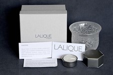 Lalique Rosemary Small Vase / Votive / Tealight Candle Holder. Boxed