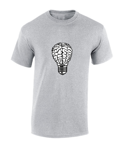 Brain lightbulb idea mens - idea, t