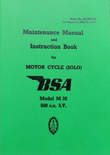 Bsa m20 maintenance manual wd - maintenance,