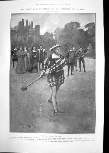 Antique old print - henry, v111