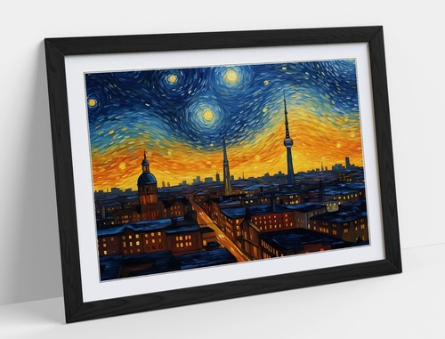 Berlin cityscape starry night - cityscape,