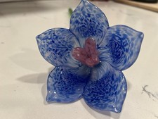 13” BLUE SPECKLED FLOWER