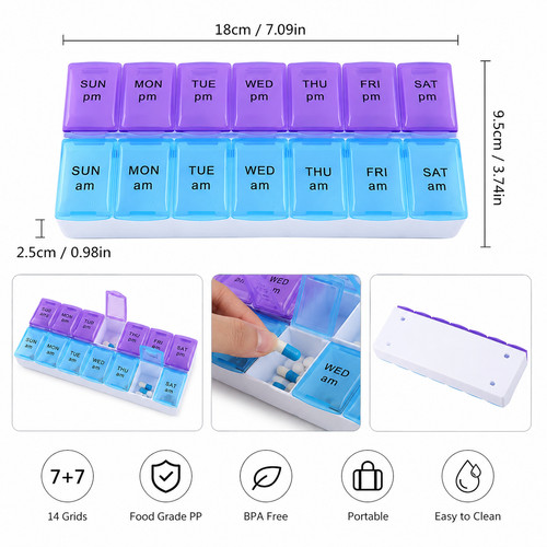 Large weekly day pill - weekly,