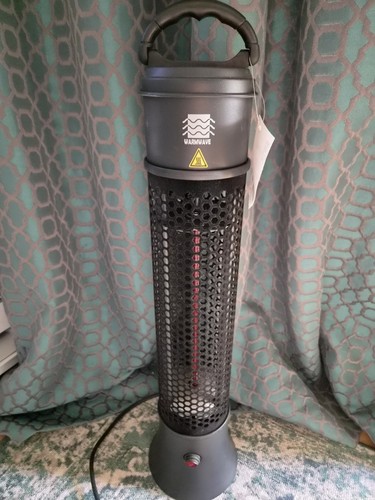 Warmwave 1200w black standing - black,