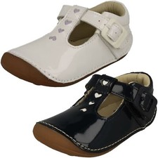 Clarks Girls 'Tiny Beat T' Patent Leather T-Bar First Shoe Pre Walkers