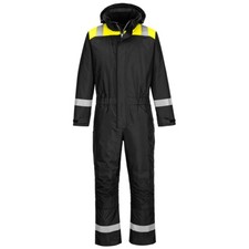 Portwest PW353 PW3 Premium Winter Waterproof Coverall - Black / Yellow