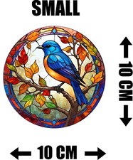 Bird Decorative Stained glass Effect Static cling window Sticker Reusable