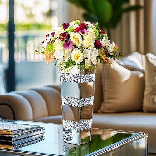 Flower vase crushed diamond - vase,